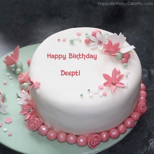 Happy Birthday GIF for Dipti with Birthday Cake and Lit Candles — Download  on Funimada.com