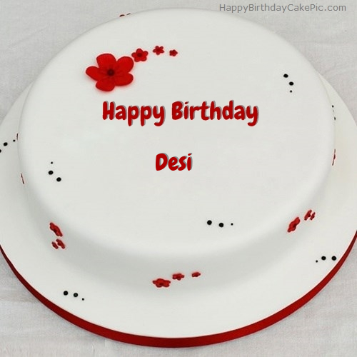 ️ Simple Birthday Cake For Desi