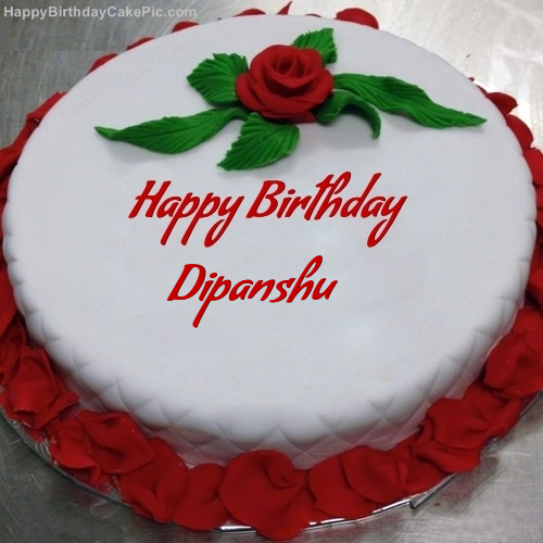 ❤️ Red Rose Birthday Cake For Dipanshu