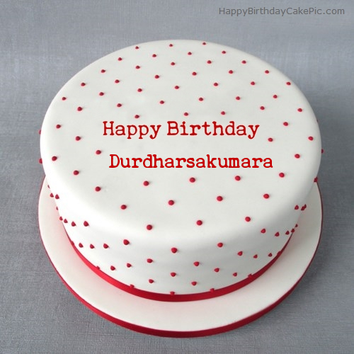 write name on Polka Birthday Cake