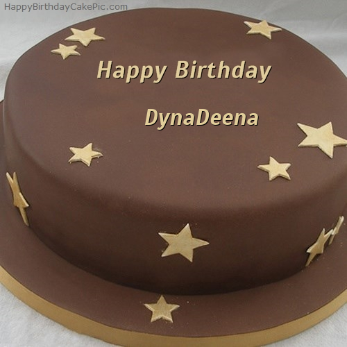 write name on Chocolate Stars Birthday Cake