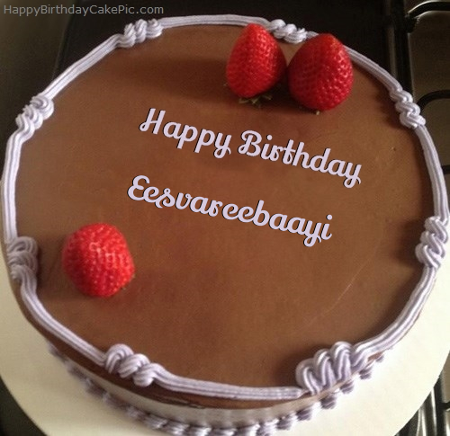 write name on Chocolate Strawberry Birthday Cake