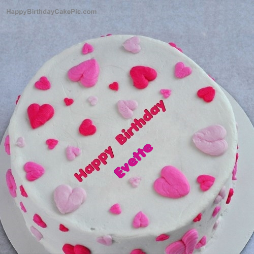 write name on Little Hearts Birthday Cake