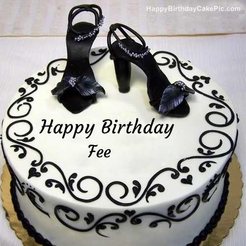 Fashion Happy Birthday Cake For Fee