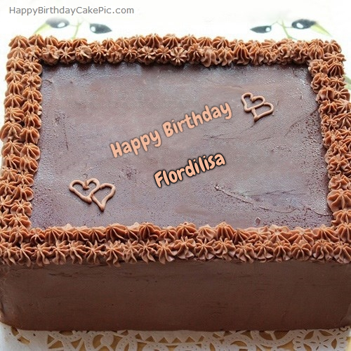 write name on Square Chocolate Cake