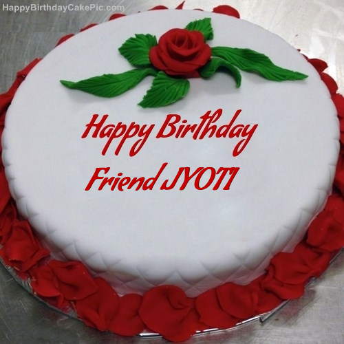 Red Rose Birthday Cake For Friend Jyoti