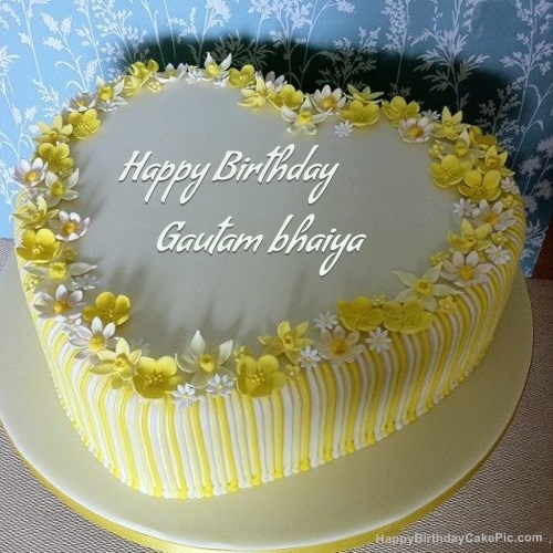 Vanilla Birthday Cake For Gautam Bhaiya