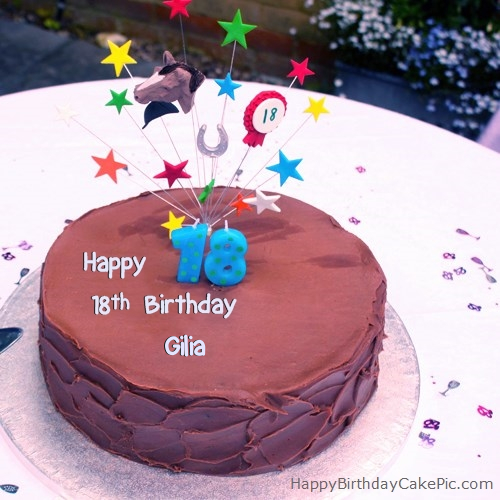 write name on 18th Chocolate Birthday Cake