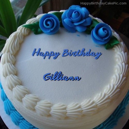 write name on Blue Flower Ice-cream Cake