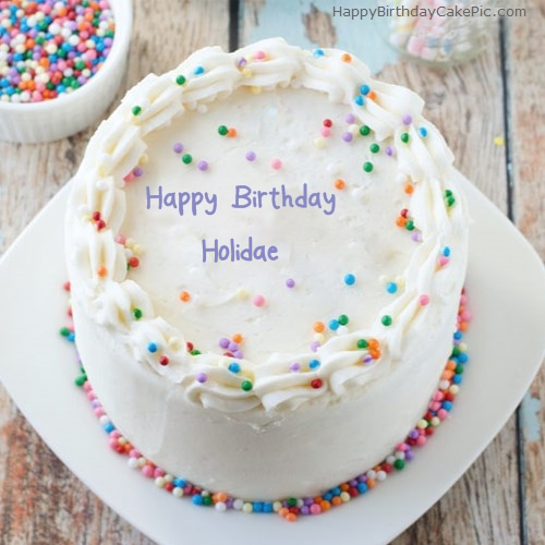 write name on Sprinkle Birthday Cake