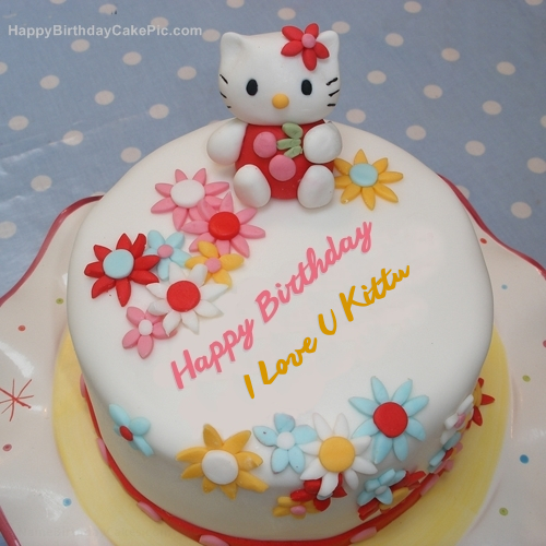 Hello Kitty Birthday Cake For I Love U Kittu