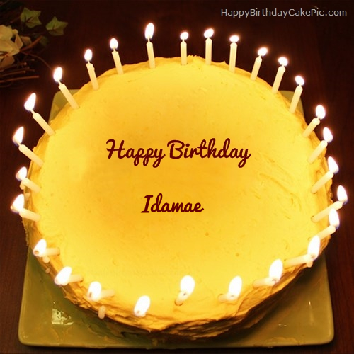 write name on Candles Birthday Cake