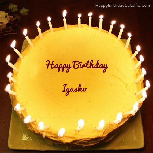 write name on Candles Birthday Cake