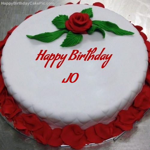 Red Rose Birthday Cake For Jo