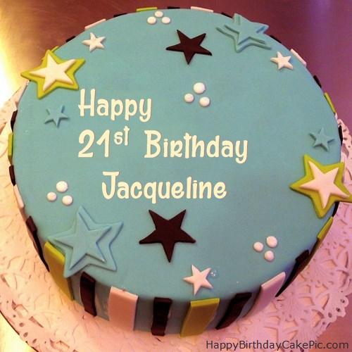 Elegant 21st Birthday Cake For Jacqueline