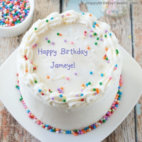 write name on Sprinkle Birthday Cake