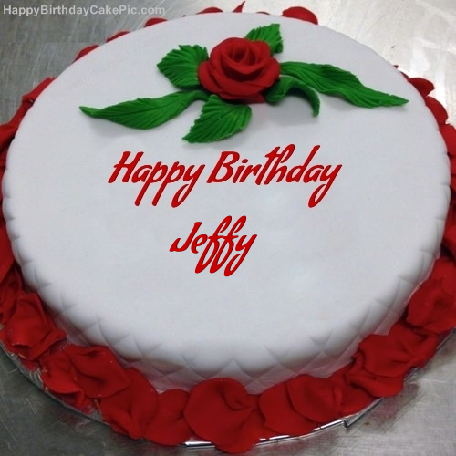write name on Red Rose Birthday Cake