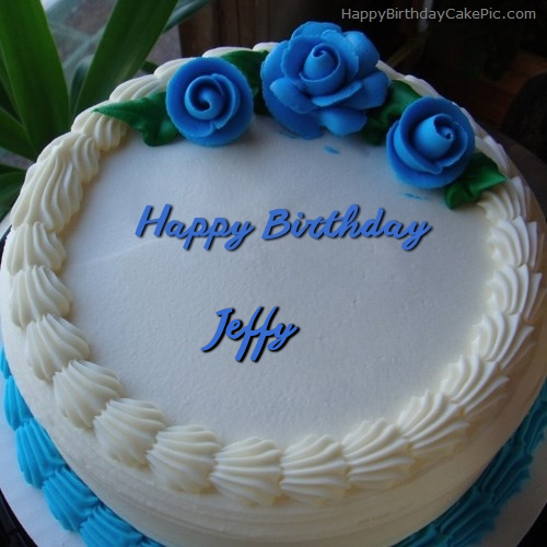 write name on Blue Flower Ice-cream Cake