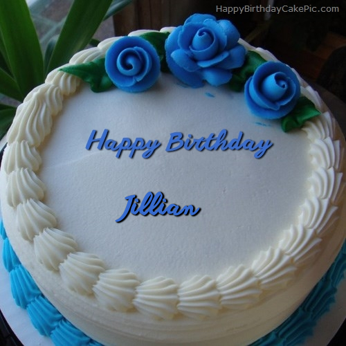 write name on Blue Flower Ice-cream Cake