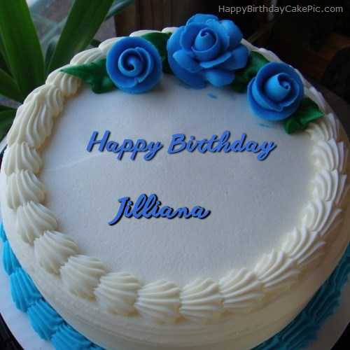 write name on Blue Flower Ice-cream Cake