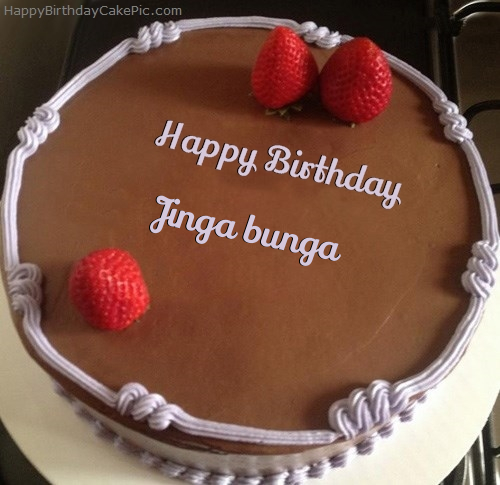 Chocolate Strawberry Birthday Cake For Jinga Bunga