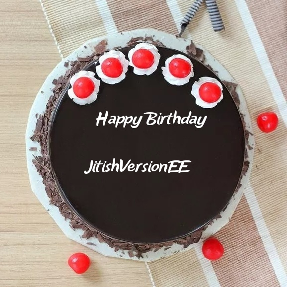 write name on Enthralling Black Forest Delight Birthday Cake