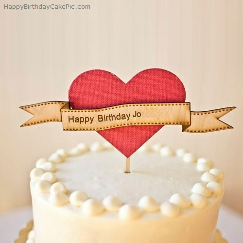 write name on Heart Happy Birthday Cake