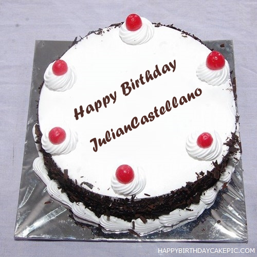 write name on Black Forest Birthday Cake