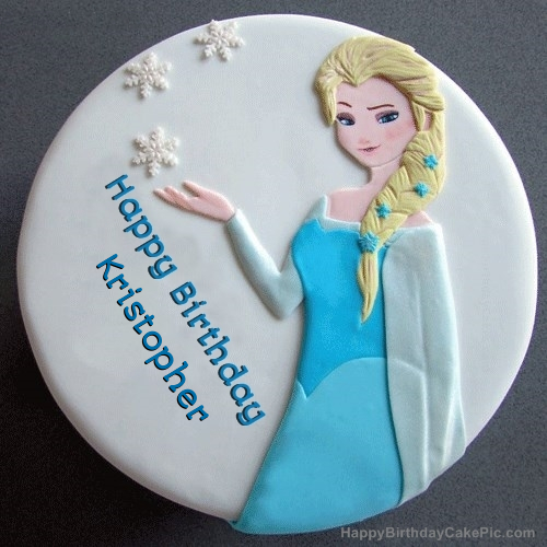 write name on Frozen Elsa Birthday Cake