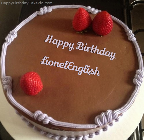 write name on Chocolate Strawberry Birthday Cake