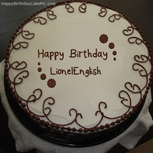 write name on Border Chocolate Cake