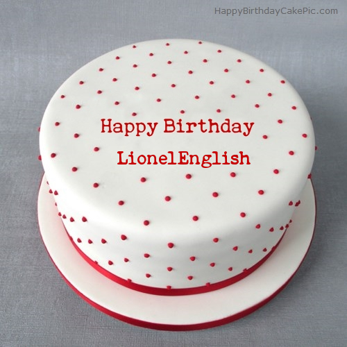 write name on Polka Birthday Cake