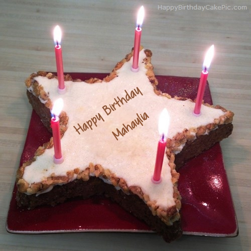 write name on Star Birthday Cake