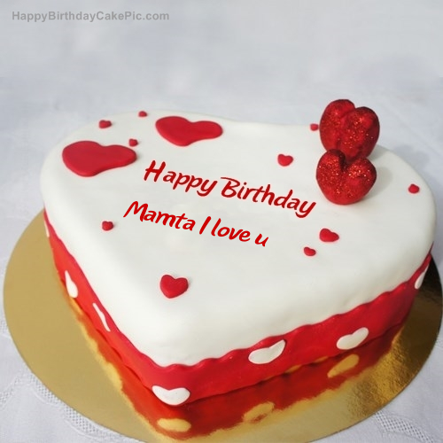 ❤️ Ice Heart Birthday Cake For Mamta I love u