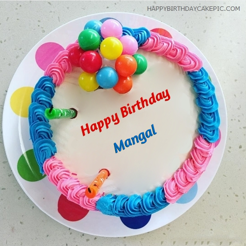 ❤️ Colorful Happy Birthday Cake For Mangal