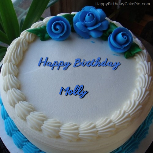 write name on Blue Flower Ice-cream Cake