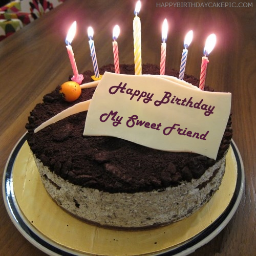 happy birthday my sweet friend cake