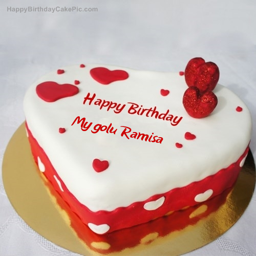 Ice Heart Birthday Cake For My Golu Ramisa