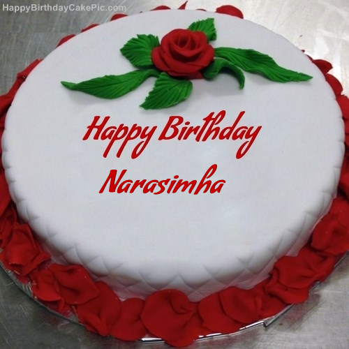 ❤️ Red Rose Birthday Cake For Narasimha