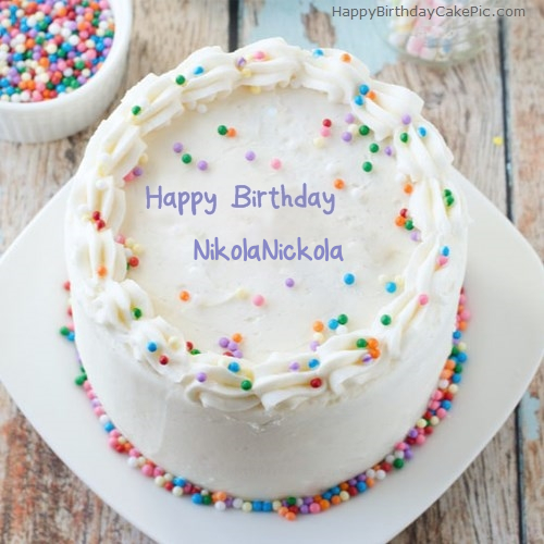 write name on Sprinkle Birthday Cake