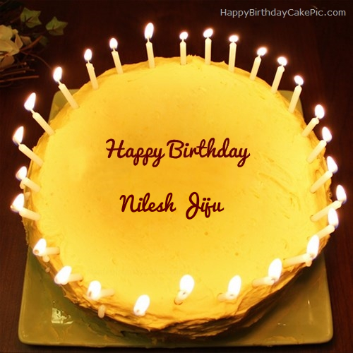 Candles Birthday Cake For Nilesh Jiju