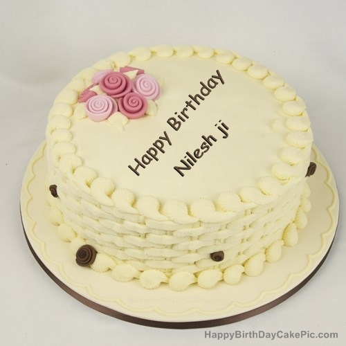 ❤️ Pink Birthday Cake For Nilesh ji