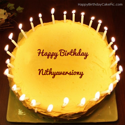 write name on Candles Birthday Cake