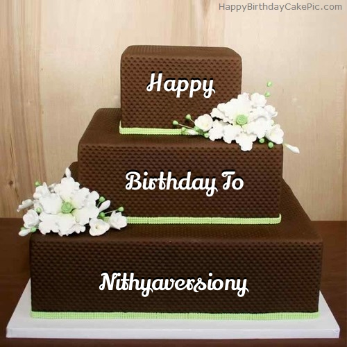 write name on Chocolate Shaped Birthday Cake