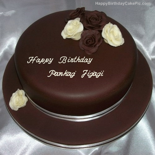 Rose Chocolate Birthday Cake For Pankaj Jijaji