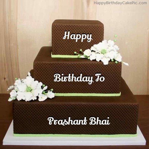 ❤️ Chocolate Shaped Birthday Cake For Prashant Bhai