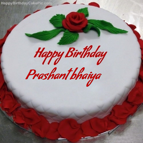❤️ Roses Happy Birthday Cake For PRASHANT
