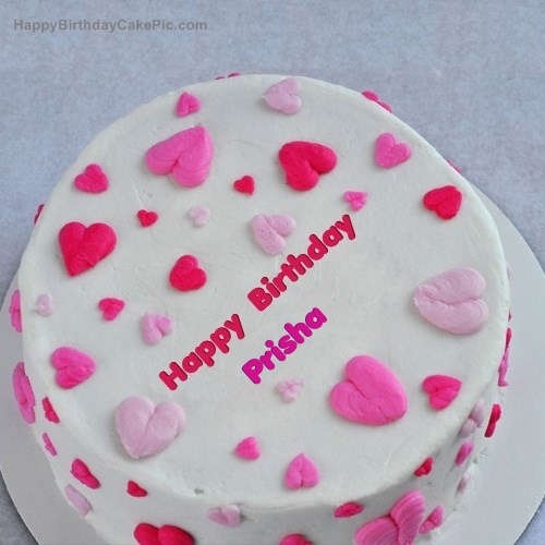 write name on Little Hearts Birthday Cake