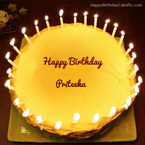 write name on Candles Birthday Cake