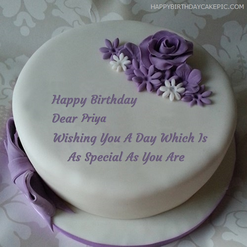 Indigo Rose Happy Birthday Cake For Priya
